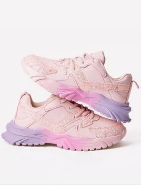 NEW JUSTFAB CHUNKY PIECED RAINBOW sole trainer  SNEAKERS size: 1 big girl